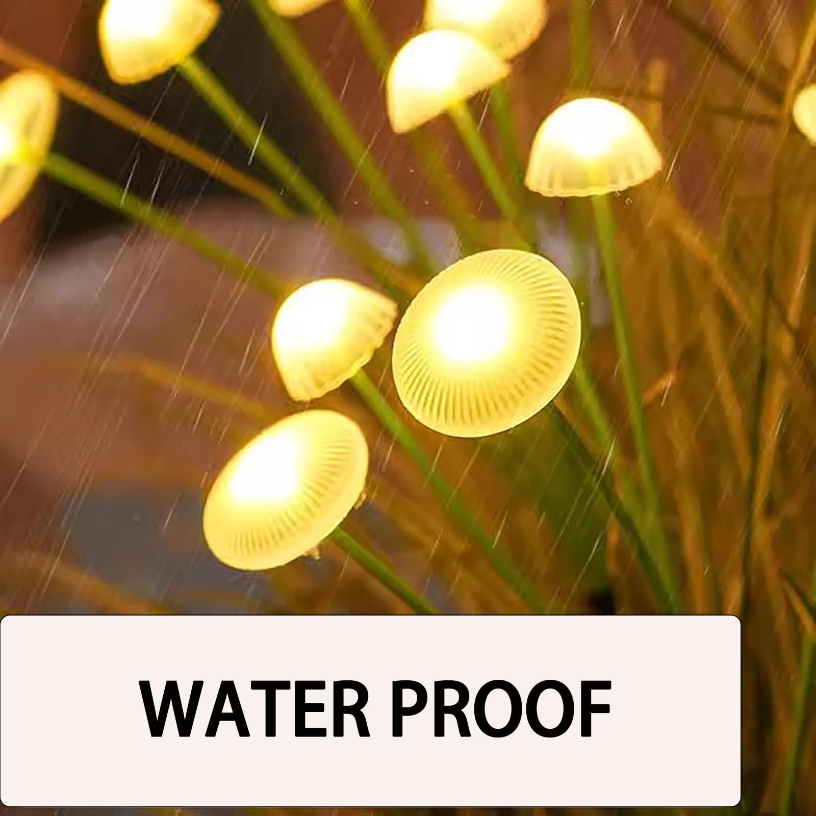 2 Pezzi Lampade Solari per Giardino, 8 LED luce Medusa Solar Lucioles, Oscillante Luce Solare per Giardino Esterno, Patio, Arbusti, Bianco Caldo