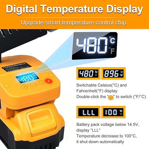 Miniatura 9 de Estación de soldador inalámbrico para Makita 18V bl1430, estación de soldador portátil inalámbrica, herramienta de soldadura de 60 W, kit de