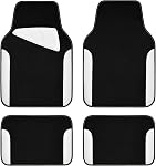 CAR PASS Imperméable Universal Car Tapis de sol, imprimé léopard Car Mats pour SUV,Vannes, sedans, camions, ensemble de 4pcs Car Tapis avec talon de conducteur et dos de nichons, Leopard Car Accessoires Gray Leopard