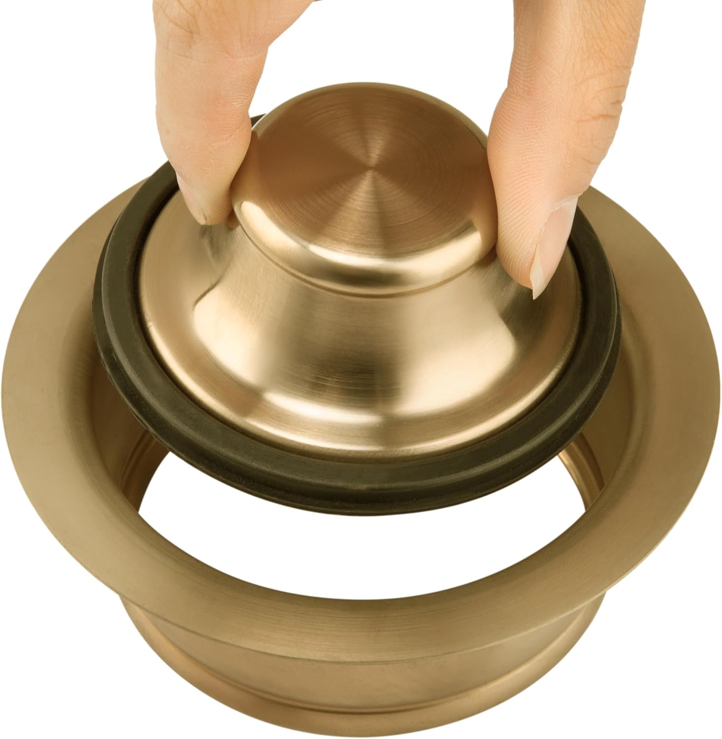 Artiwell Sink Garbage Disposal Flange and Stopper, Universal Flange Fit 3-1/2 Inch Standard Drain Hole, Kitchen Sink Replacement Accessories, Garbage Disposer Kit (Champagne Bronze)