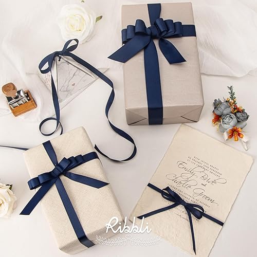 Miniatura 7 de Ribbli Cinta de grogrén negra, 1-12 pulgadas x 25 yardas, uso para lazos de bricolaje, accesorios para el cabello, envoltura de regalos,