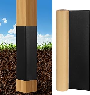 PVC Post Protector Wrap, 40cm*5m Post Wraps for Porch for 3 to 5 Inches Posts, Post Wrap Includes Scissors for Easy Installation & Custom Sizing