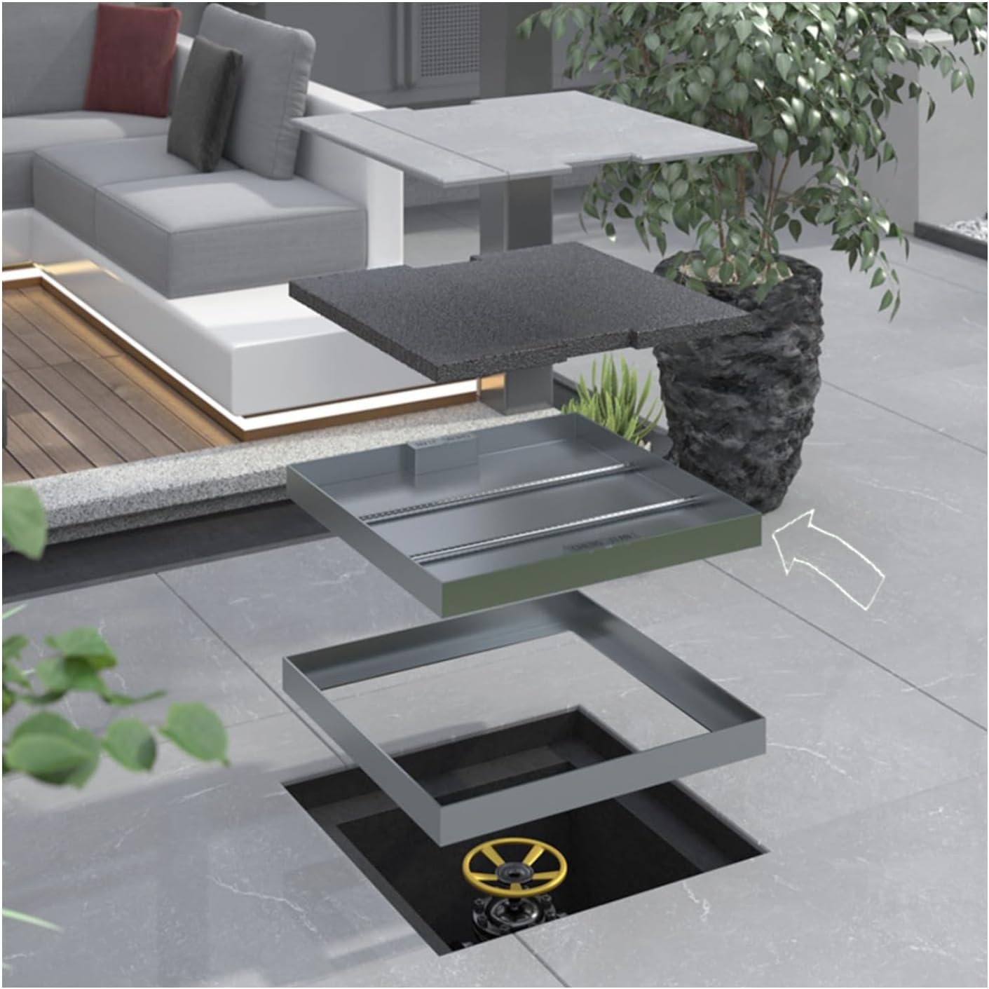 Housses décoratives pour égout : camoufler les regards inesthétiques sur vos terrasses
