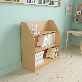 Flash Furniture 3 Shelf Commercial Book Display with Safe, Kid Friendly Curved Edges - 31.5