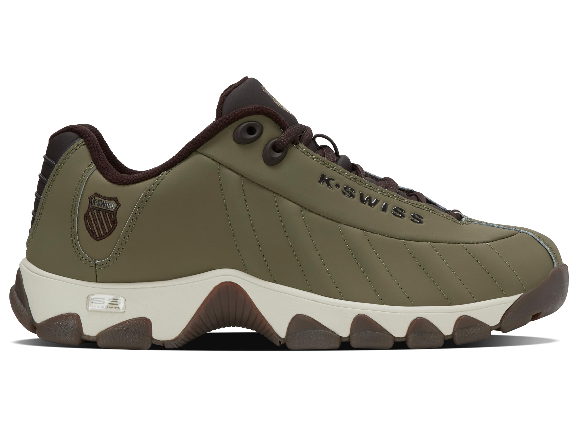 K-Swiss Men's ST329 CMF Sneaker, Wide Tennis Dad Walking Shoes Leather Upper