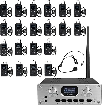 Retekess TT119 Assistive Listening System, Translation Equipment1TX 20RX