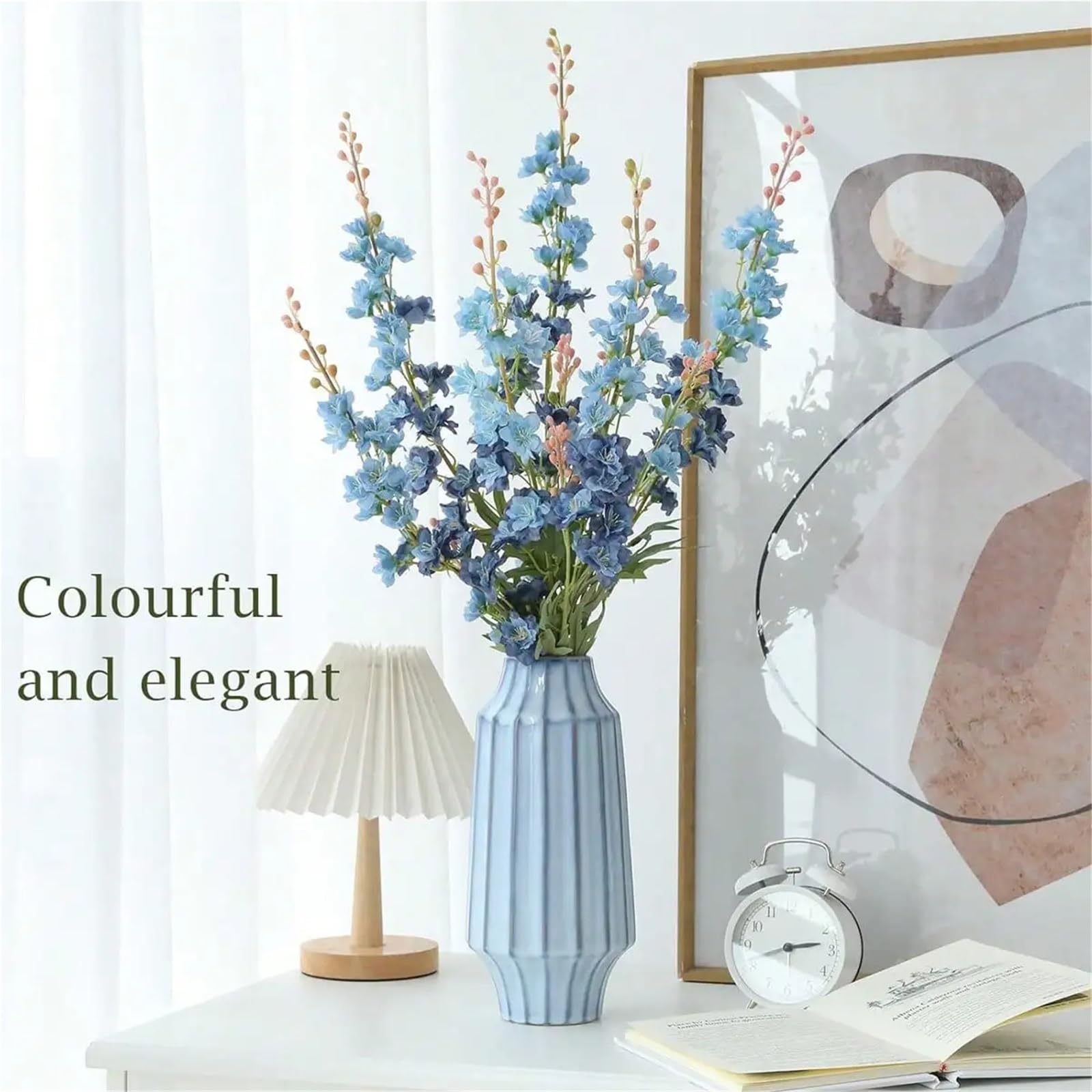Künstliche Delphinium 5 Stück künstliche Delphinium-Blumen