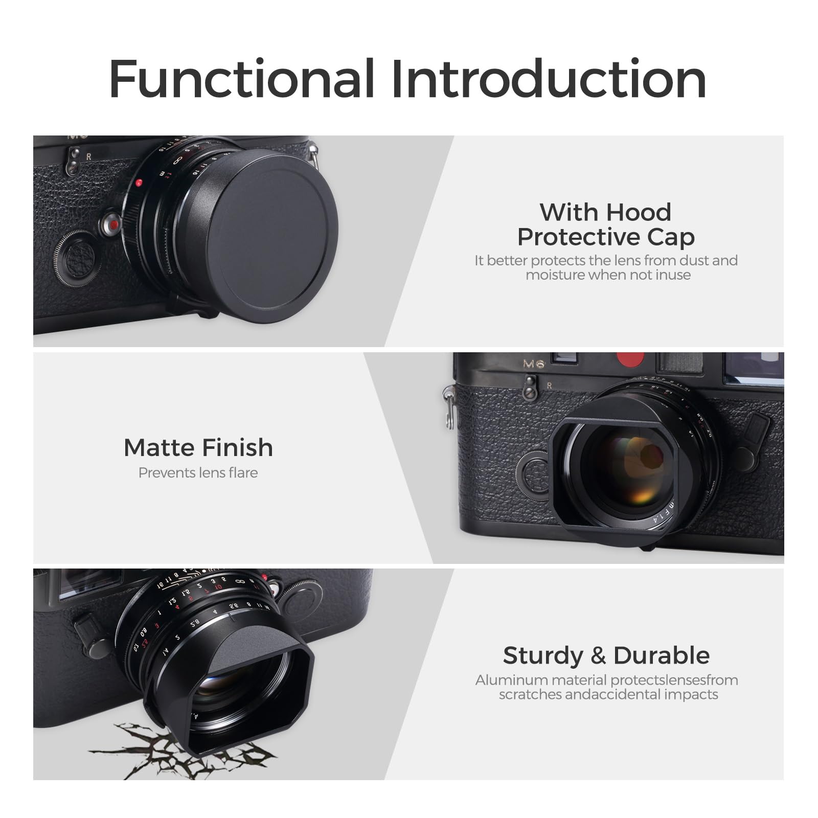 Amazon | メタルスクエアレンズフード(カバー付き)Voigtlander NOKTON