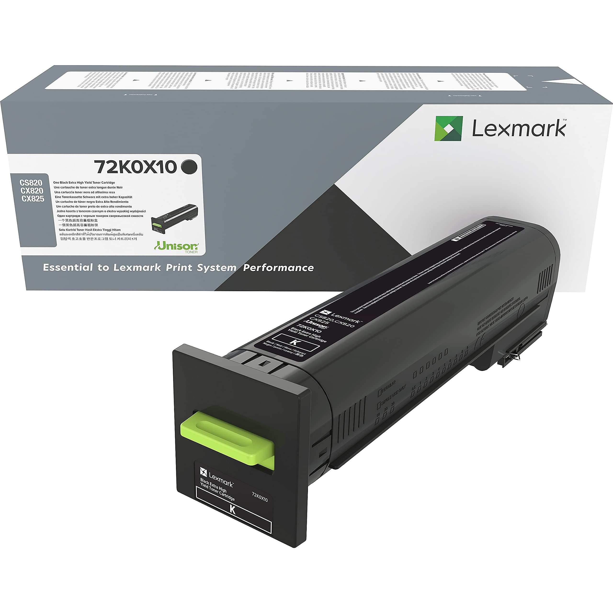 Amazon.com: Lexmark 72K0X10 CS820, CX820, CX825 Black Extra High