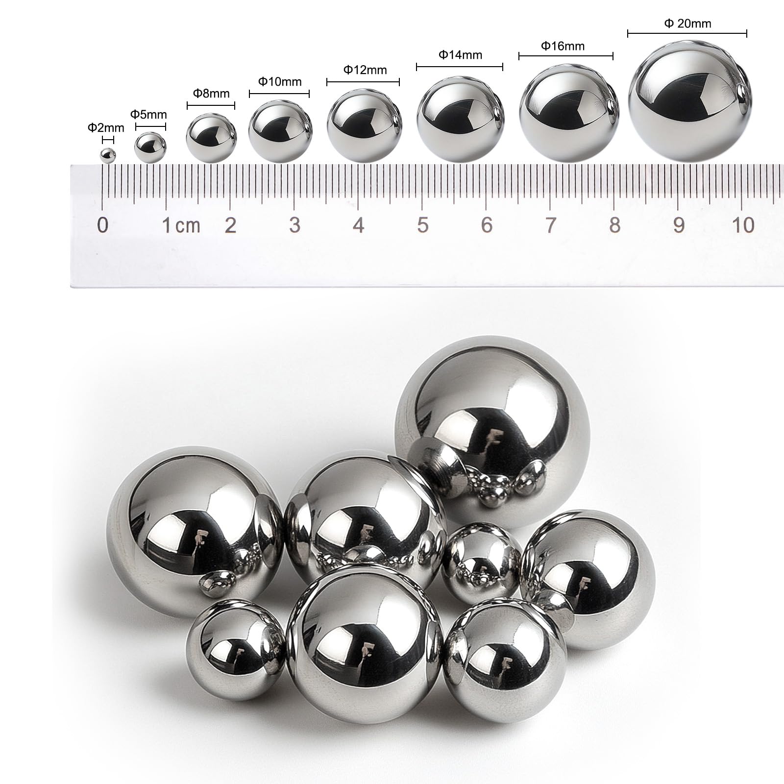 Stainless Steel Bearing Balls - 10 Pack -5