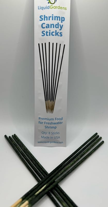 Alimento para Camarões de Aquário em Palitos Liquid Gardens com Chlorella e Spirulina, Pacote com 8