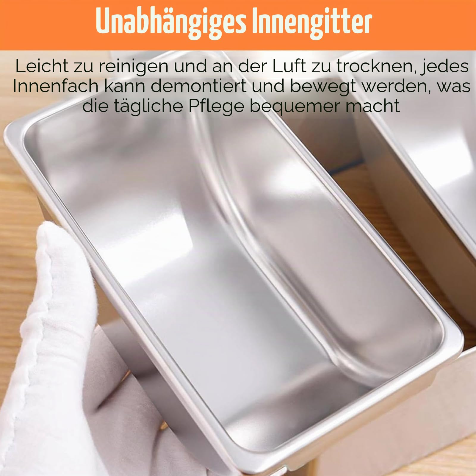 Zutatenbehälter Edelstahl, Pizza Zutatenbehälter, Gekühlter Gewürzbehälter mit Deckel und Löffel, Gewürzbox Beilagenbehälter, 4 Gitterx450ml Edelstahl Behälter für Buffet Salatbar Gastro PizzaStation