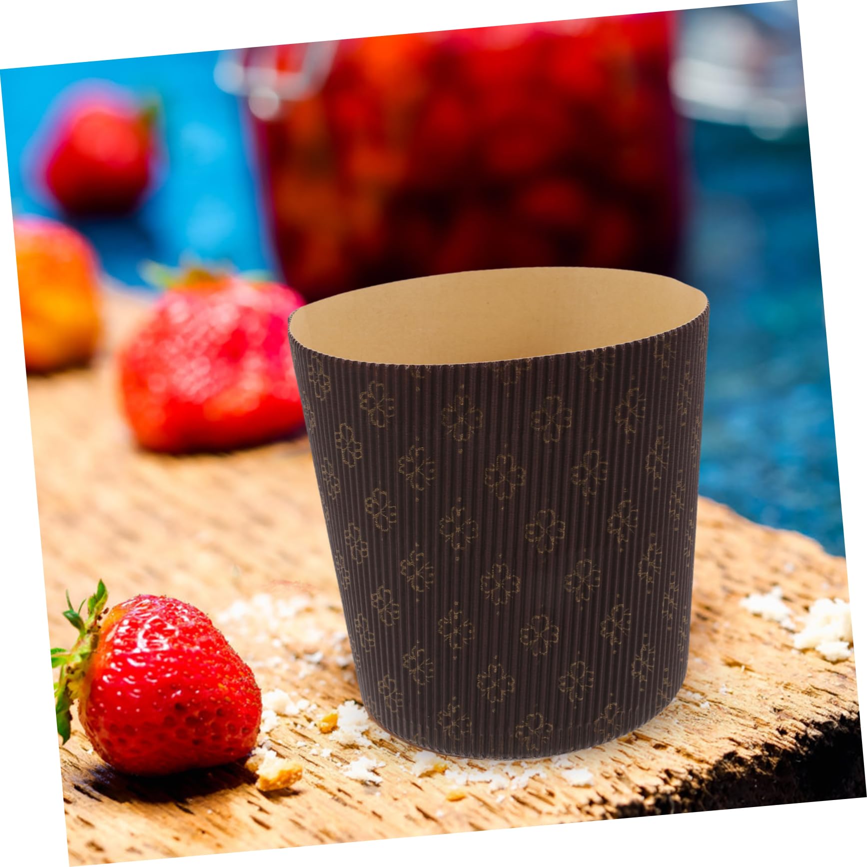 25 Piezas de Moldes de Papel para Muffins Resistentes Grasa, Material Papel Marrón, Fácil de Usar para Hornear en Casa Fiestas Elegantes