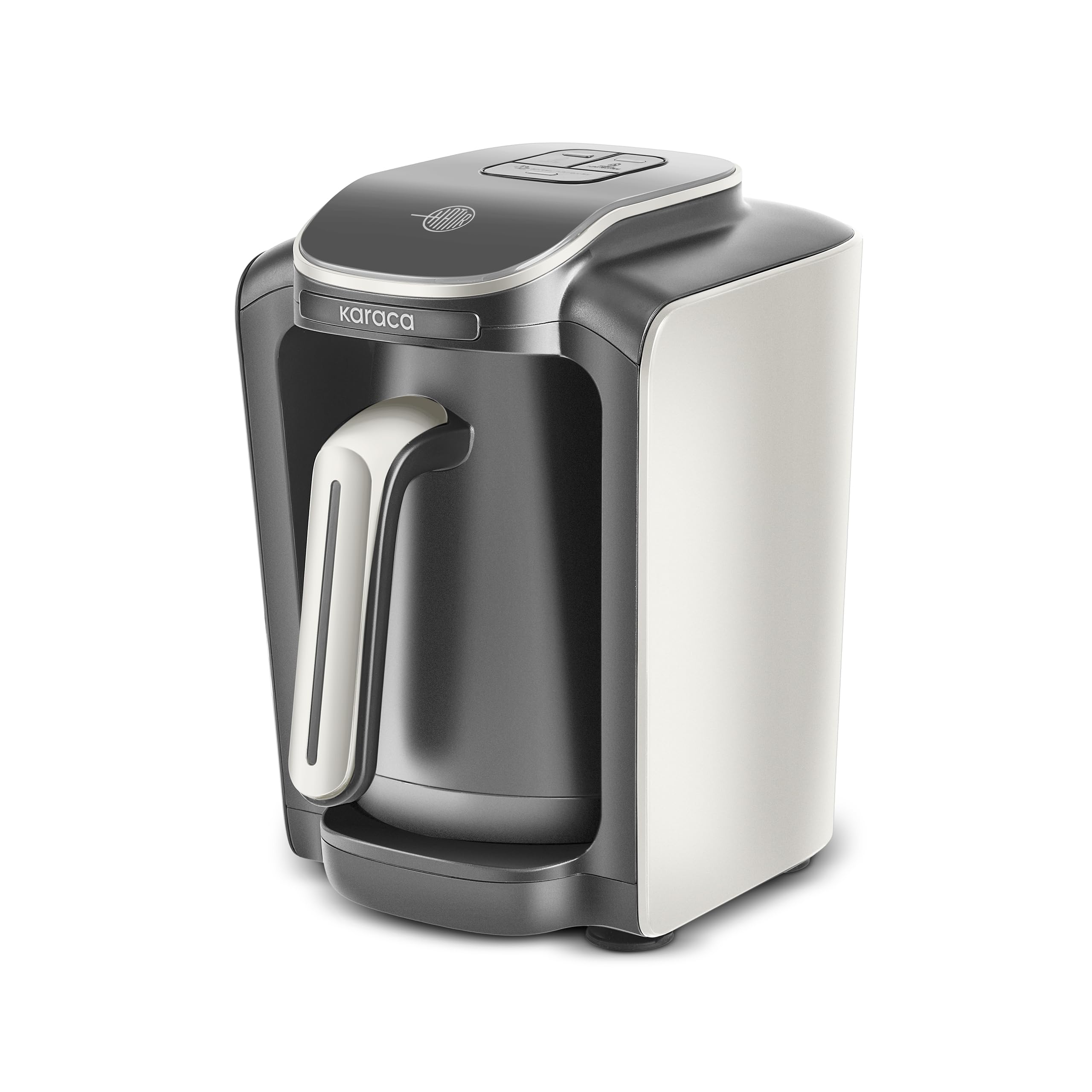 KARACA Hatır Neo Turkish Coffee Maker Silver - Electric Mocha Pot with 3 Coffee Strengths, 300 ml - 5 Cup Capacity, 735 W, Automatic Shut-Off and Overheating Protection (Starlight)
