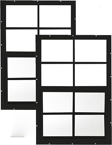 Miniatura 13 de Ventanas de cobertizo de 18 x 27 pulgadas (paquete de 1) Ventanas corredizas con vidrio templado y pantallas Montaje empotrado, marcos de Negro