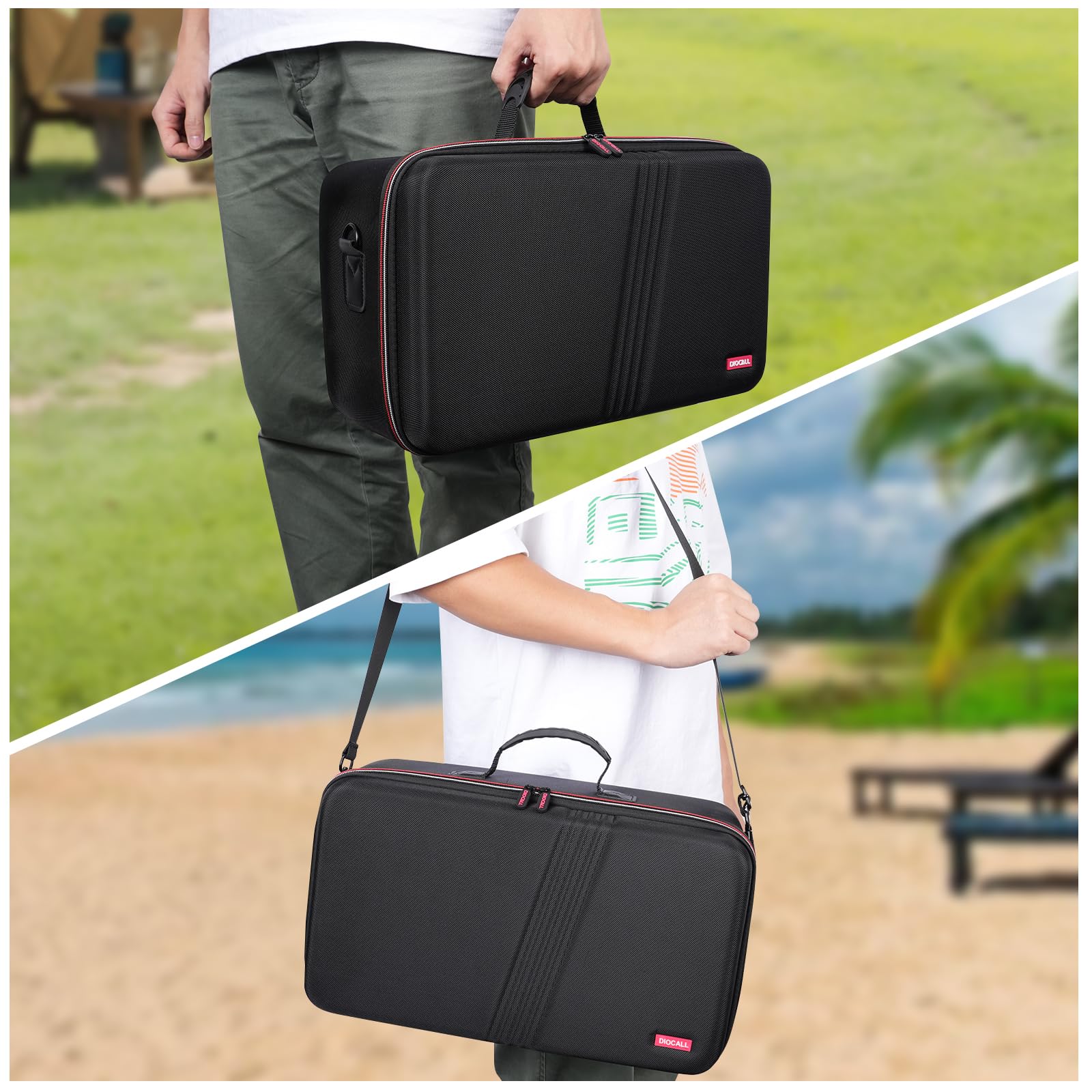 Funda de Transporte rígida Compatible con PS5 Pro 2024, Bolsa de Viaje Protectora para Consola PlayStation 5 Pro Disc o edición Digital, Controladores DualSense, Soporte Vertical y Accesorios