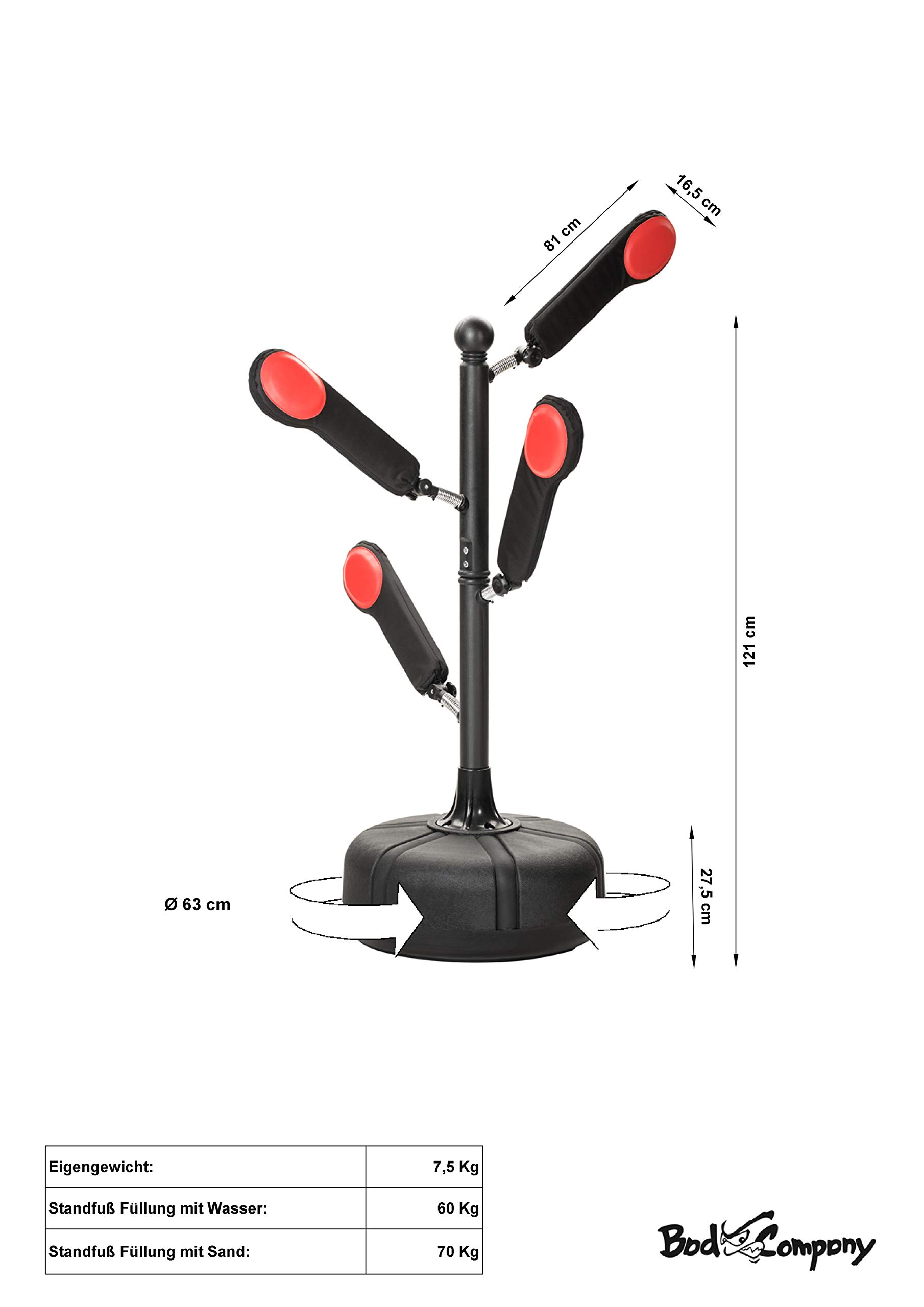 Deluxe Kick Boxing Trainer Focus Mitts Taekwondo Trainer Freestanding Punching Ball BCA-75