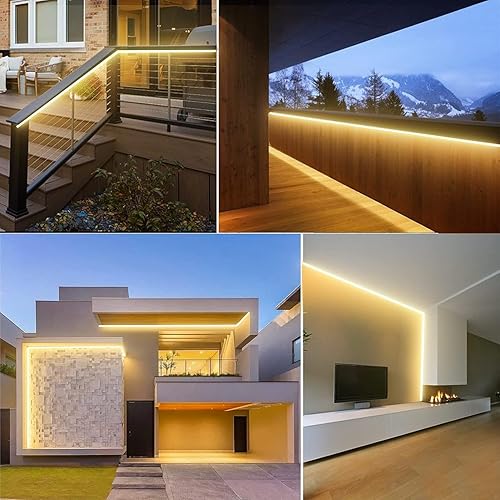 Miniatura 9 de Tira de luz de neón LED RGB, 16.4 pies, 12 V, cuerda de neón flexible con adaptador y control remoto de 44 teclas, sincronización de música, tira de