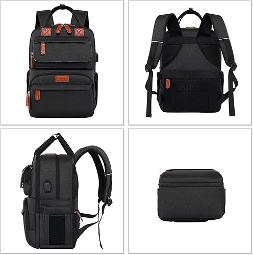 Miniatura 8 de Mochila para laptop para hombre, mochila de trabajo de 15.6 pulgadas para hombres y mujeres, mochila para hombre con puerto de carga USB, mochila