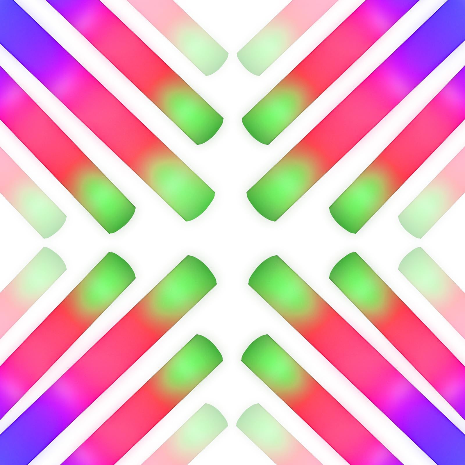 Taotuo 30 PCS LED Light Up Foam Sticks Party Favors Glow Sticks with 3 Modes for Glow Parties, Weddings, Raves, Concert, Halloween,Christmas