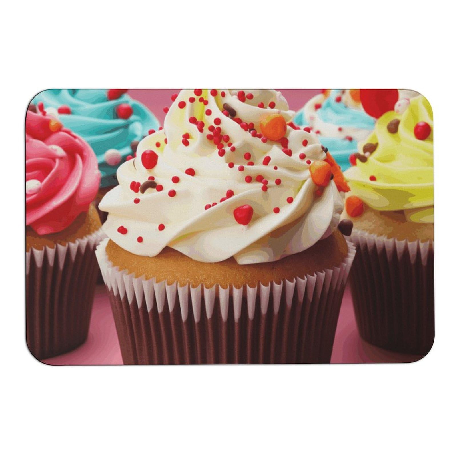 Tapis absorbant contre les sols glissants motif cupcake 60x40 cm