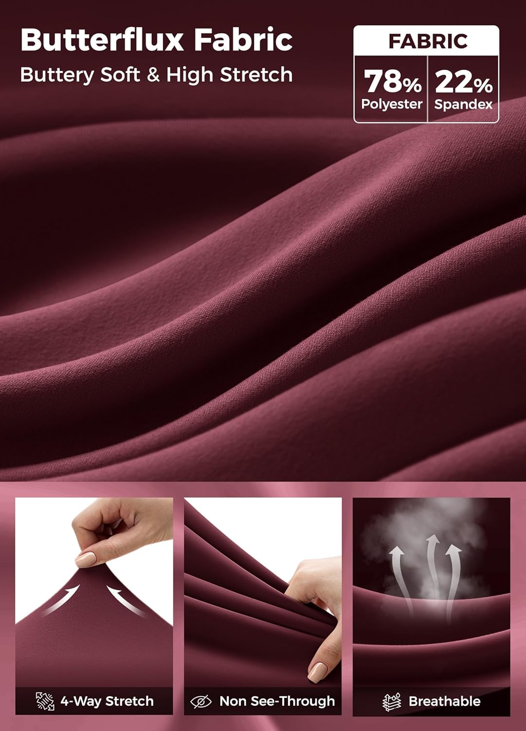 Willit Butterflux Yoga Pants Women Flare Workout Leggings for Women Tummy Control High Waisted Flare Yoga Legging 29" 31" 33" - Image 5