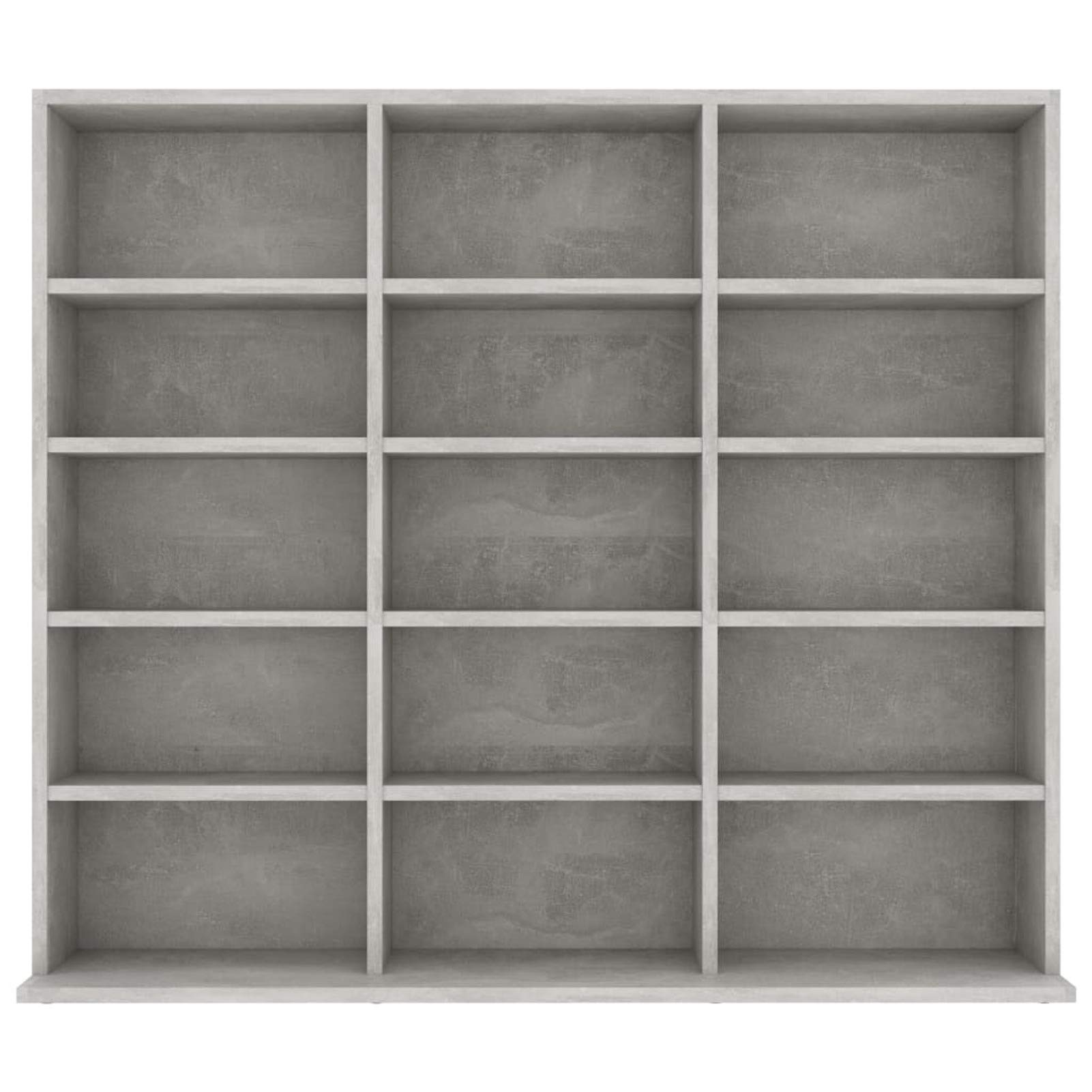 ZEYUAN Estantería para CD, Vitrinas para Colecciones De Pie, Estanterias, Vitrina para Perfumes, Mueble CD, Mueble Estanteria, de aglomerado Gris hormigón 102x23x89,5 cm