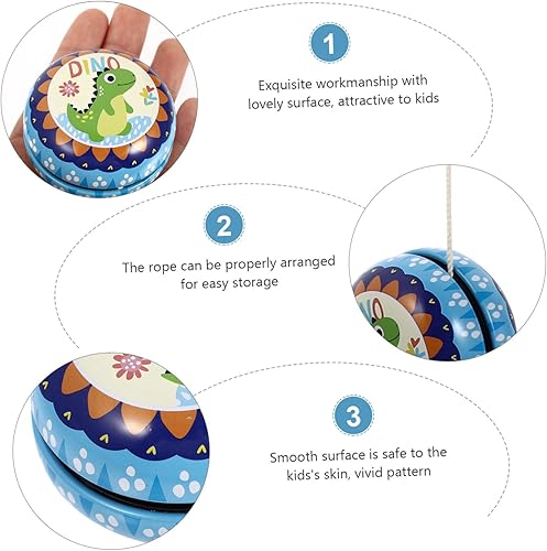 Miniatura 9 de WHAMVOX Tin Yo-yo Yoyo Toy Iron Yoyo Safe Yoyo Yoyo Yo-yo Playthings Animal Toy Ball Bearing Yoyo Professional Simple Yoyo 90s Iron Yo-yo Finger