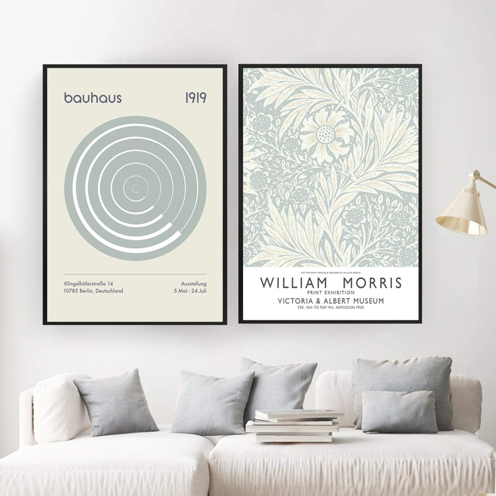 Affiche d'exposition verte Bauhaus pour salon moderne chic - 8