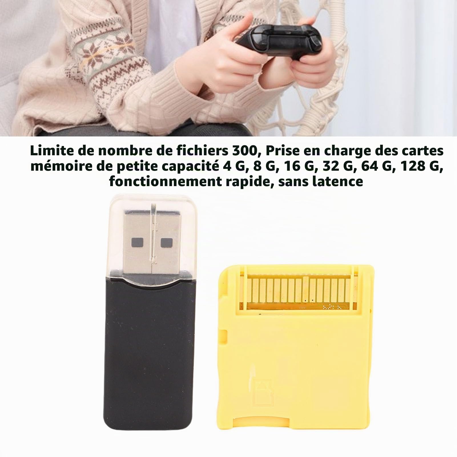 Lazmin112 2025 R4 Carte mémoire de jeux vidéo, puce ASIC construite, carte flash avec lecteur, pour NDS/NDSL/NDSI/NDSI XL/2DS/3DS/3DS XL/Nouveau 3DS XL/2DS XL Doré