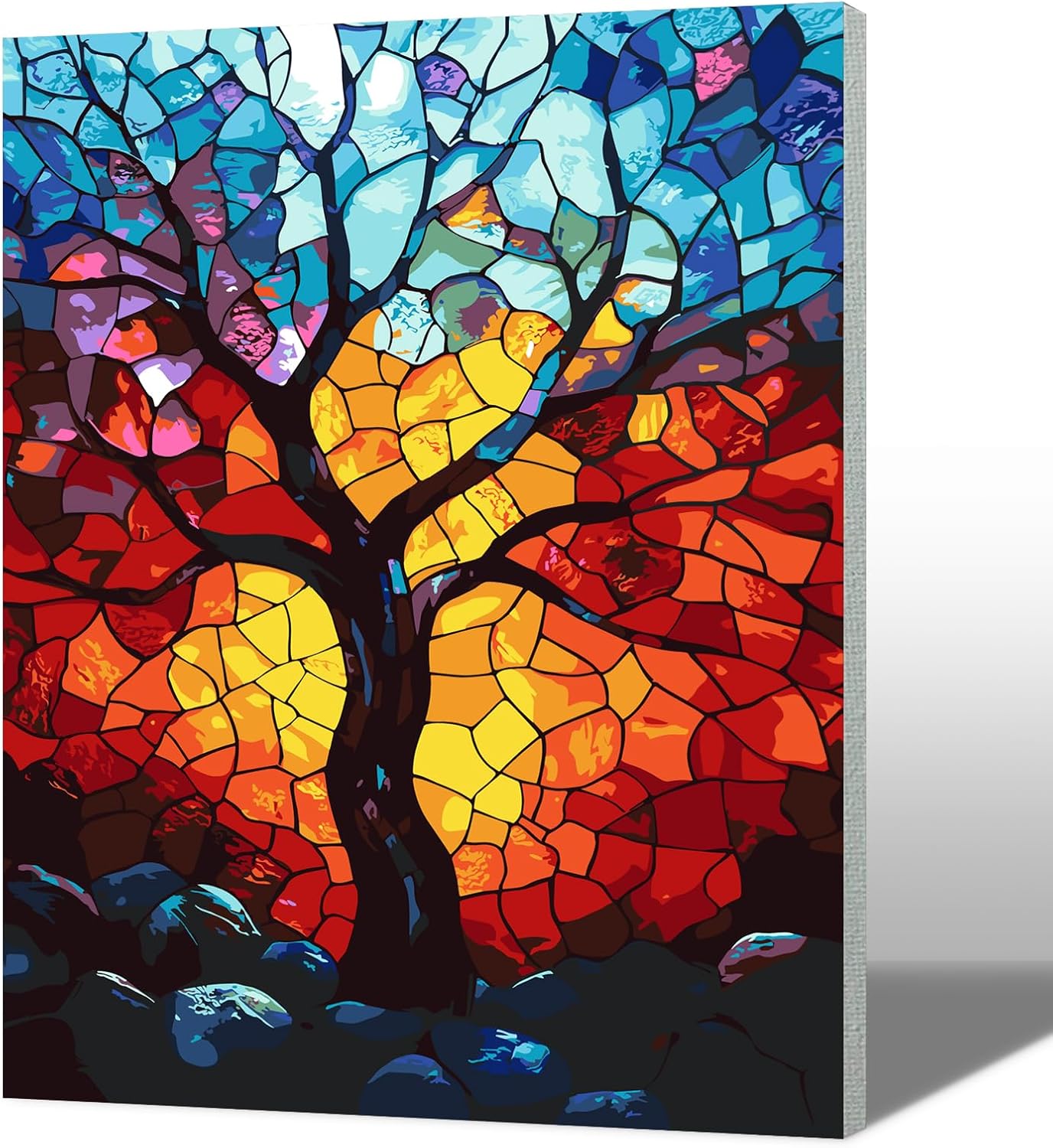 Amazon.com: MAXBYE Colorful Tree Paint by Numbers Kits for Adults ...