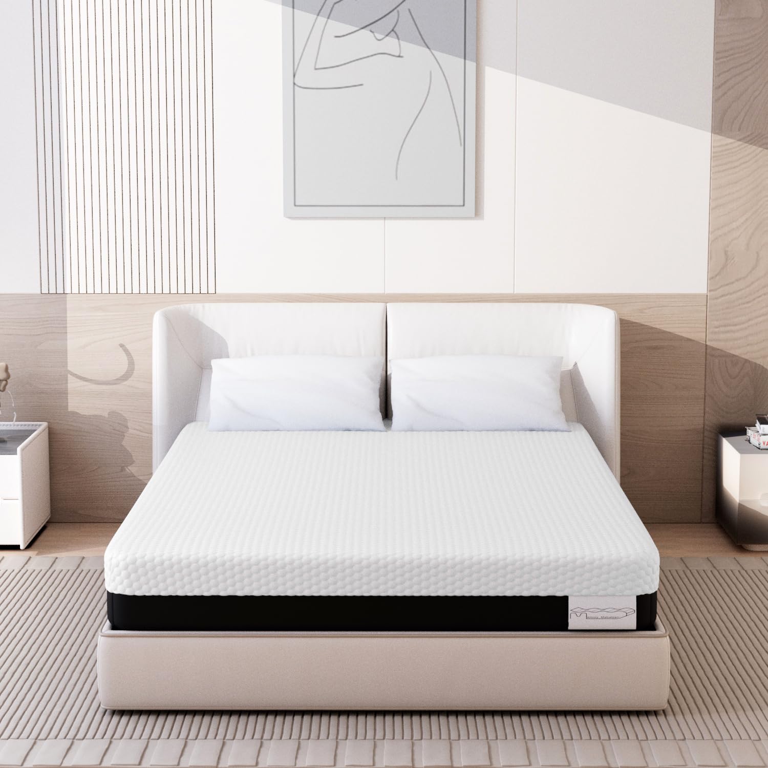 Generico Memory Matratzen Materasso 120 x 200, Gel Memory Foam, Con Rivestimento Sfoderabile, Ultra Traspirante, Medio Rigido H3, Sollievo Dal Mal Di Schiena, Durevole (20CM, 120X200CM)