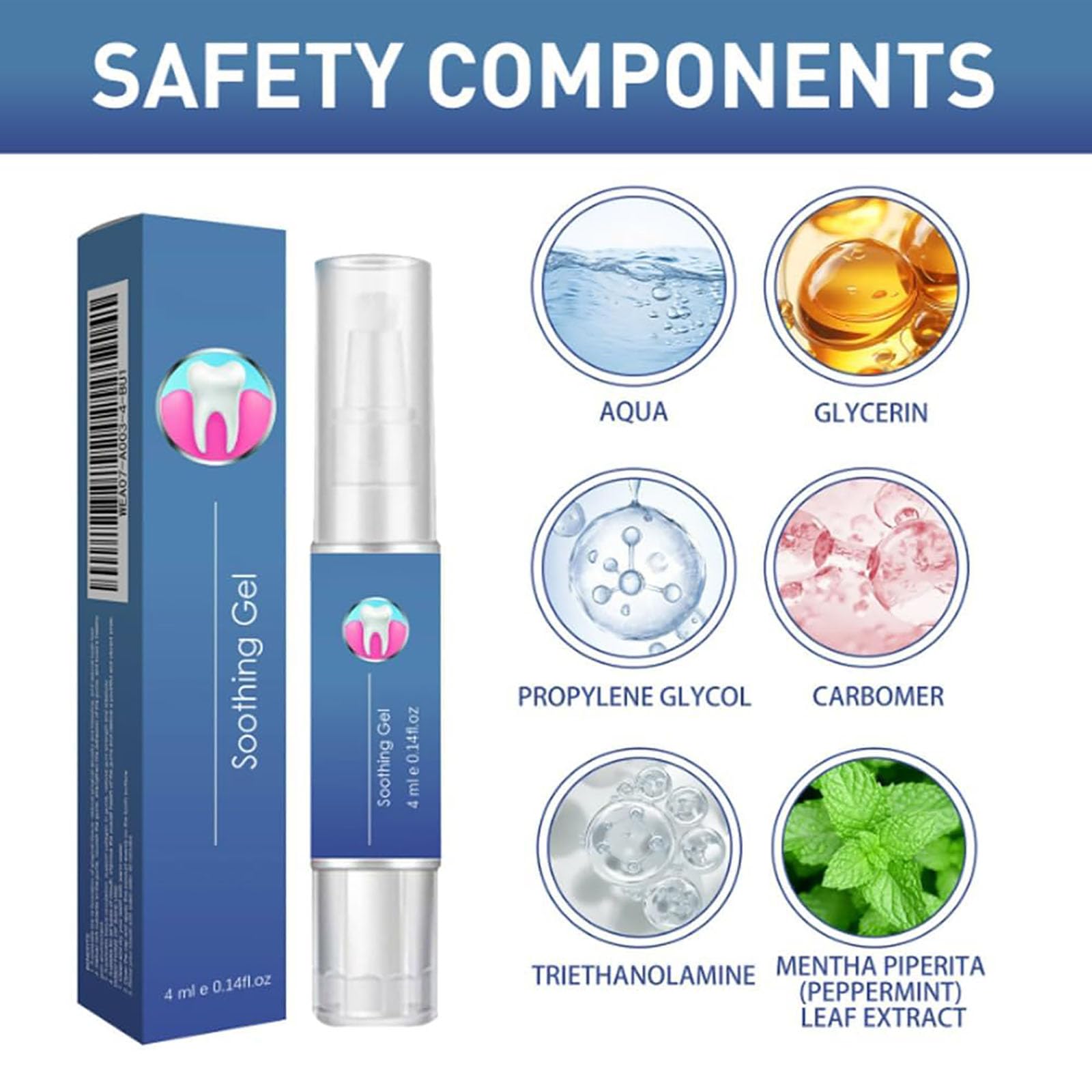 Gel pour les gencives GumEase, Gel réparateur dentaire Gum Ease, Gels apaisant instantané pour les gencives, Stylo réparateur d'essence pour les dents, Haleine fraîche (3Pcs)