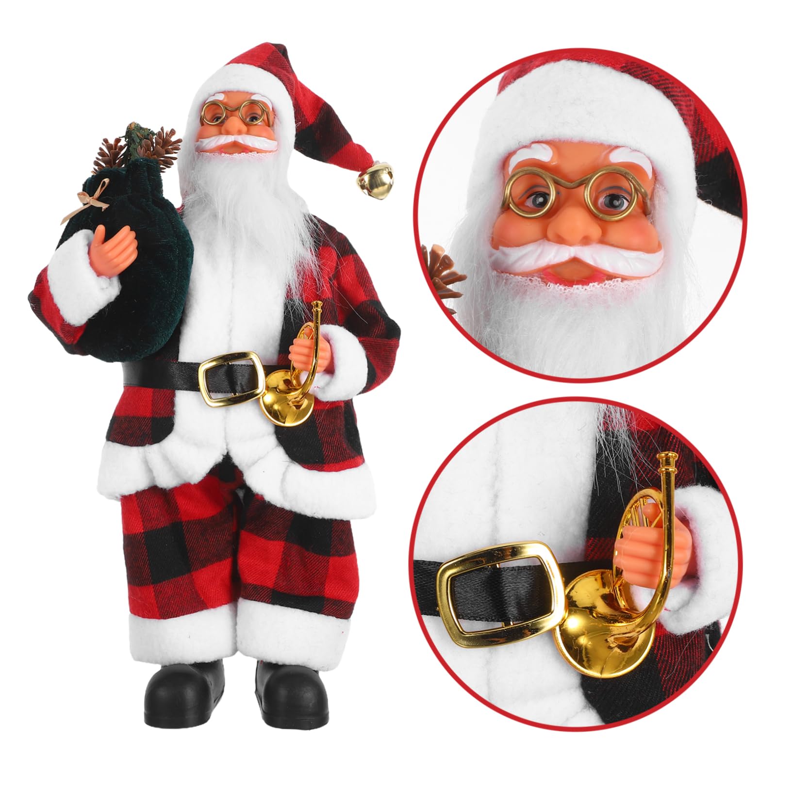 Alipis Statuetta di Babbo Natale Natalizia Decorazione da Tavolo a Forma di Babbo Natale per Esposizione per Feste per Casa e Ufficio
