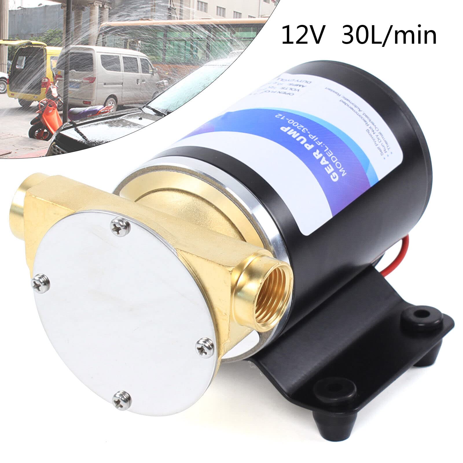 Niet-automatische bilgepomp / waterpomp, 12V, 94.6 L/min, 0.4 bar