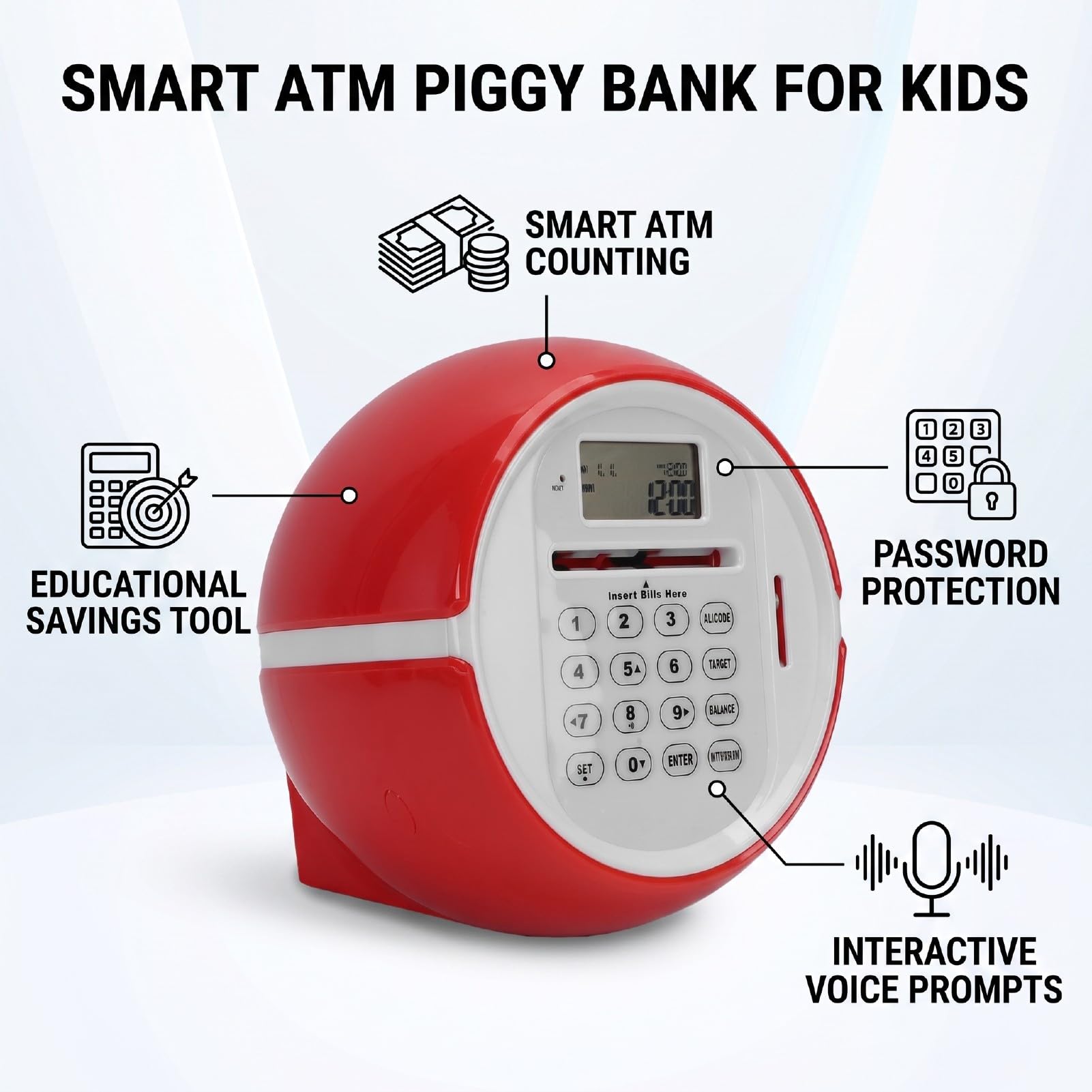 Annadue Tirelire ATM, Coffre-Fort par Mot de Passe pour Les Enfants à
