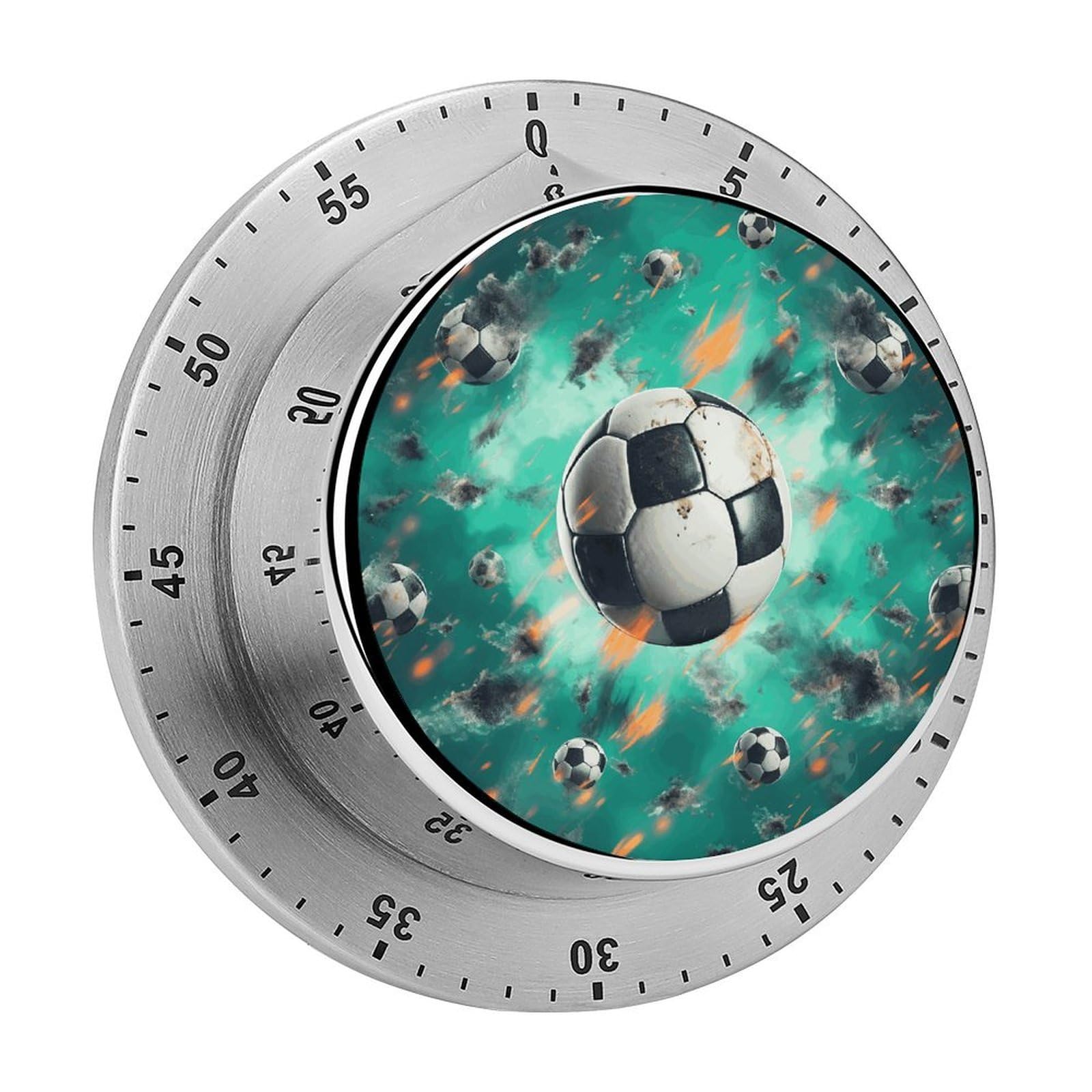 Adfgyerh Style Soccer Timer For Cooking, Kitchen Timer Magnetic No Batteries Required, Mechanical Timer With Loud Alarm, For Fitness Baking Exercise Oven
