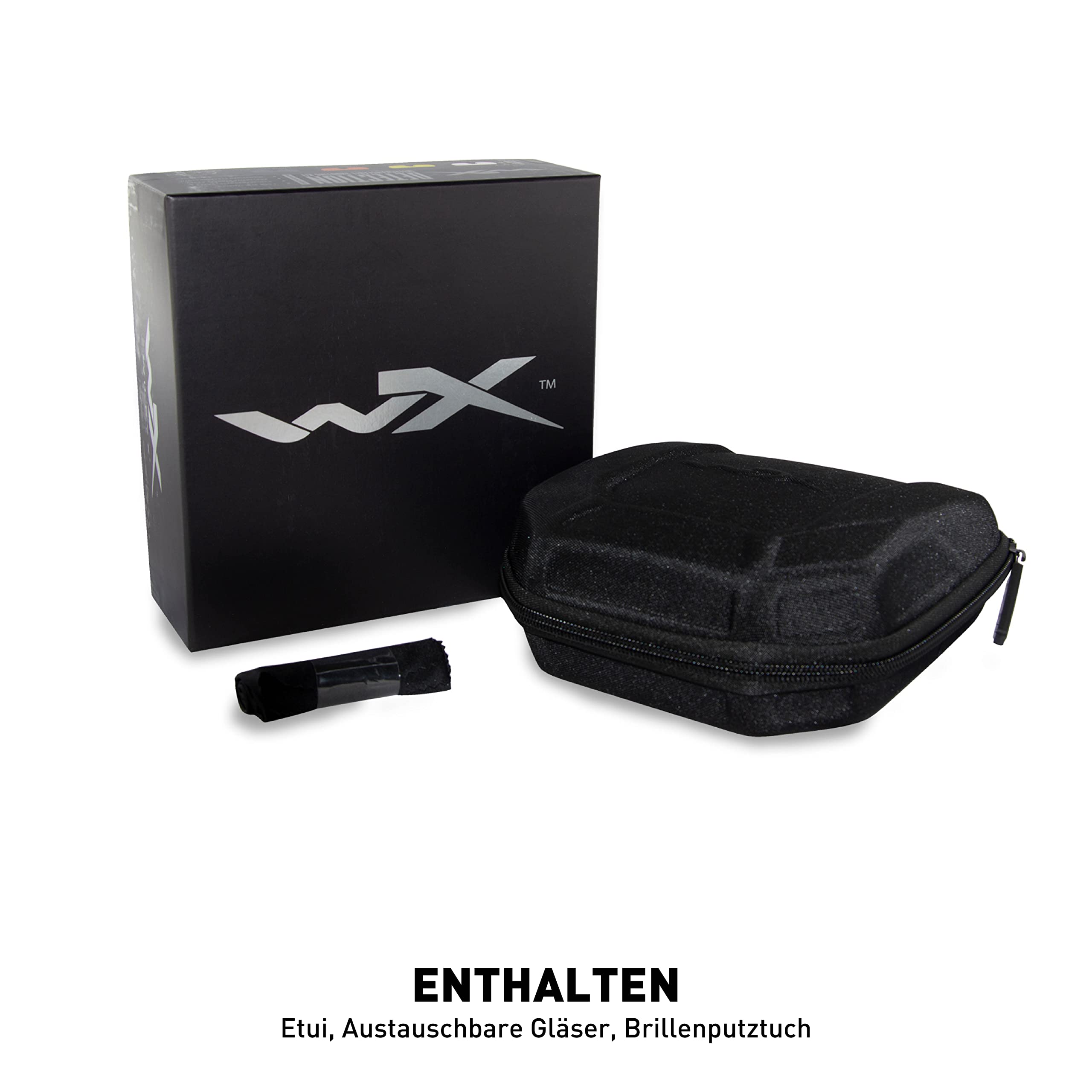 Wiley X │ WX Detection | Sonnenbrille Herren │ Klar, Gelb, Orange, Violett, Kupfer/Matt Schwarz | Schutzbrille │ Taktische Militärische MTB Brille Laufbrille Radfahren | 100% UVA/UVB-Schutz