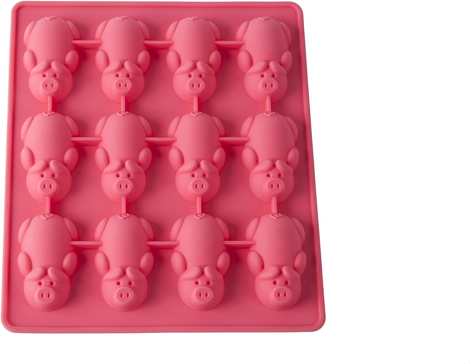 Mobi 12 Little Pigs in a Blanket Silicone Baking Mold, Pink Home & Kitchen