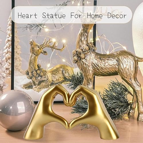Miniatura 4 de Estatuas de gestos de mano, estatuas de dedo en forma de corazón, decoración del hogar, estilo moderno, adornos decorativos para sala de estar,