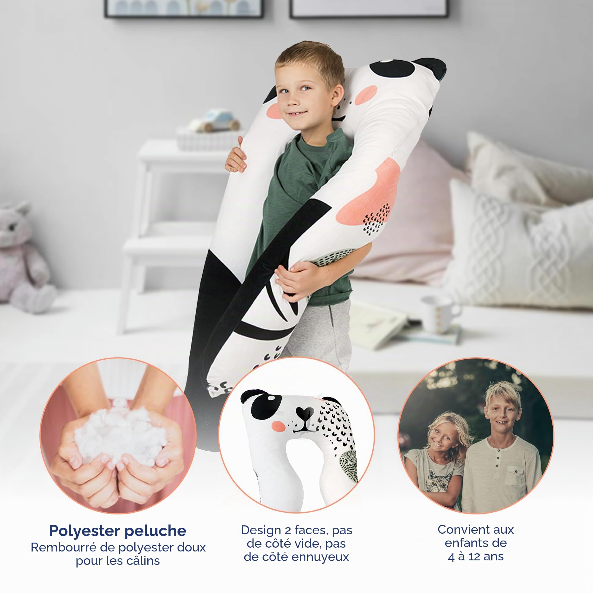 Oreiller confort santé enfant oreiller pour dormir au lit | Anti-stress | Coussin TDAH pour enfants (panda)
