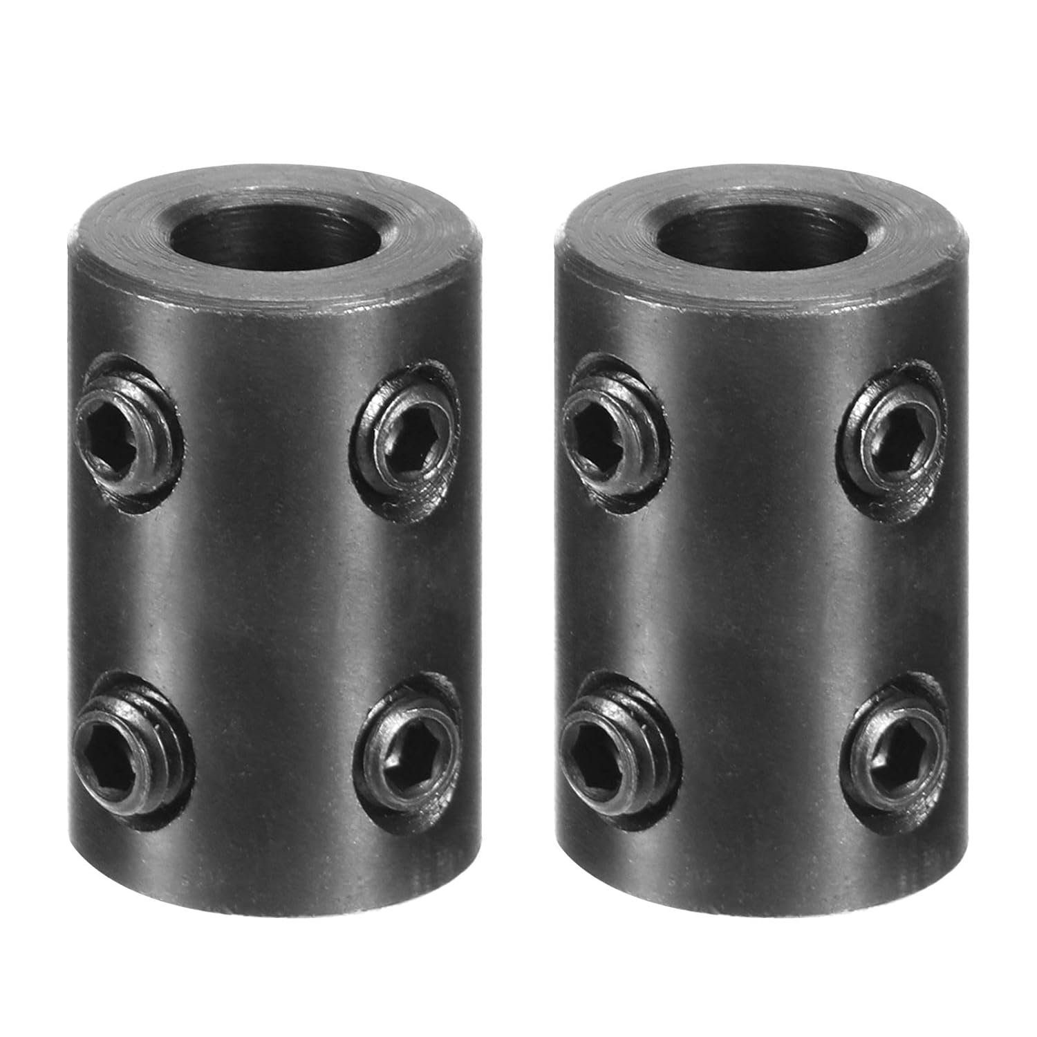 #US 2pcs Shaft Coupling 5/16" Bore 5/8" OD 1" Length Rigid Coupling 4 Set Screws