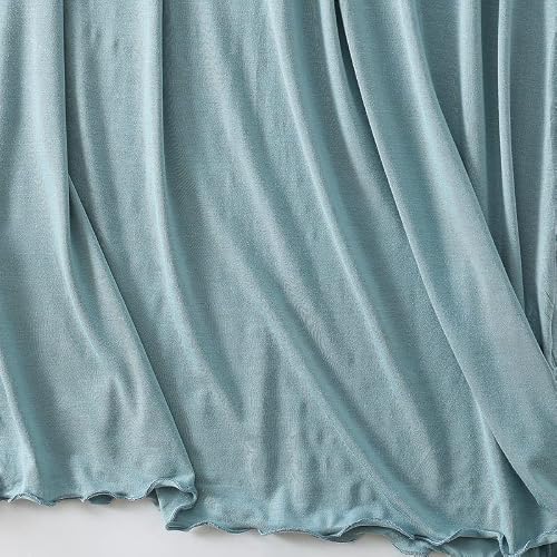 Pnaeong Women's Nightgown Comfy Sleepwear Pleated Nightshirt Short Sleeves Flare Nightdress Xtsy666-V Sage Green-Xl #TOP5