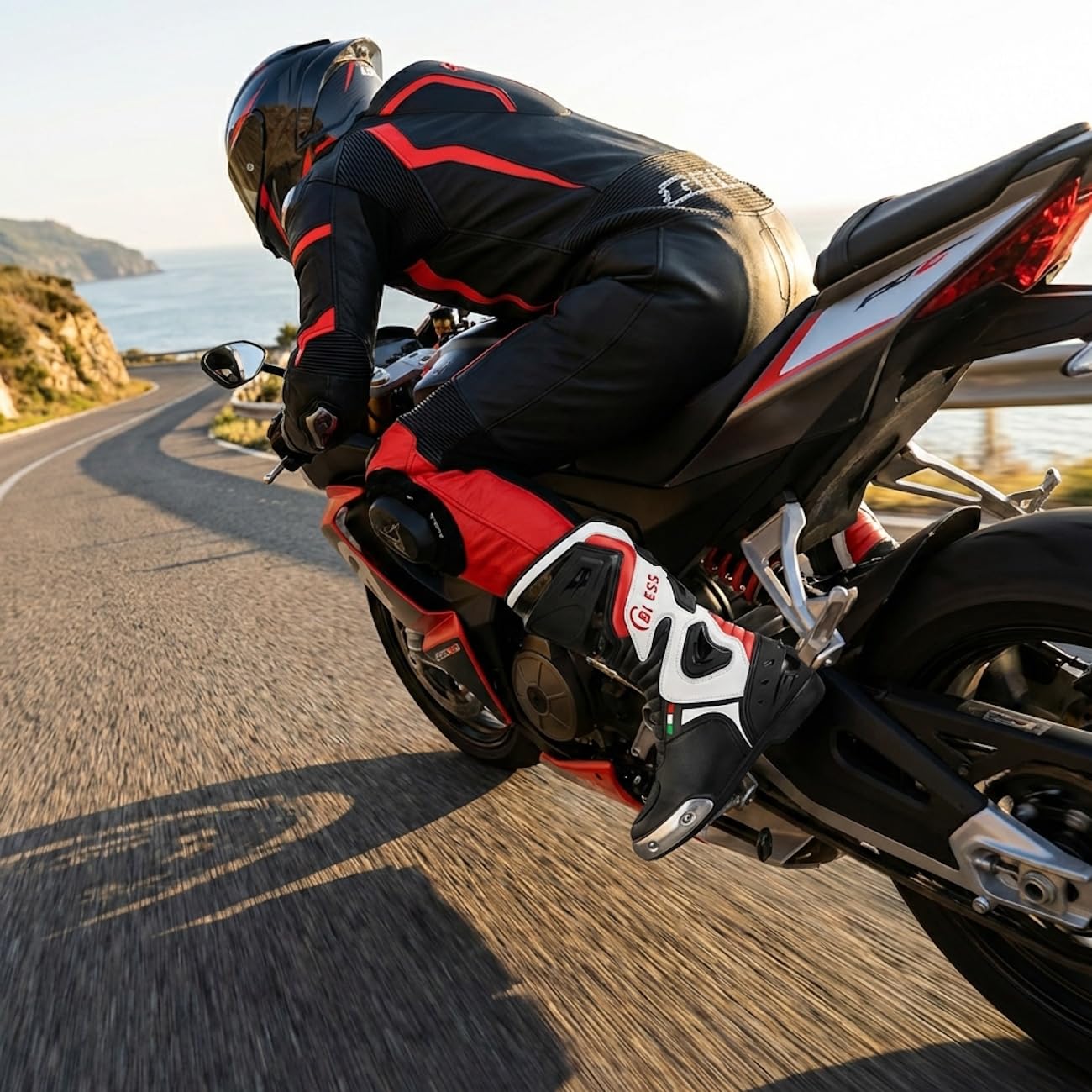 BI ESSE BS Moto Pista Sport Racing Bottes de moto respirantes