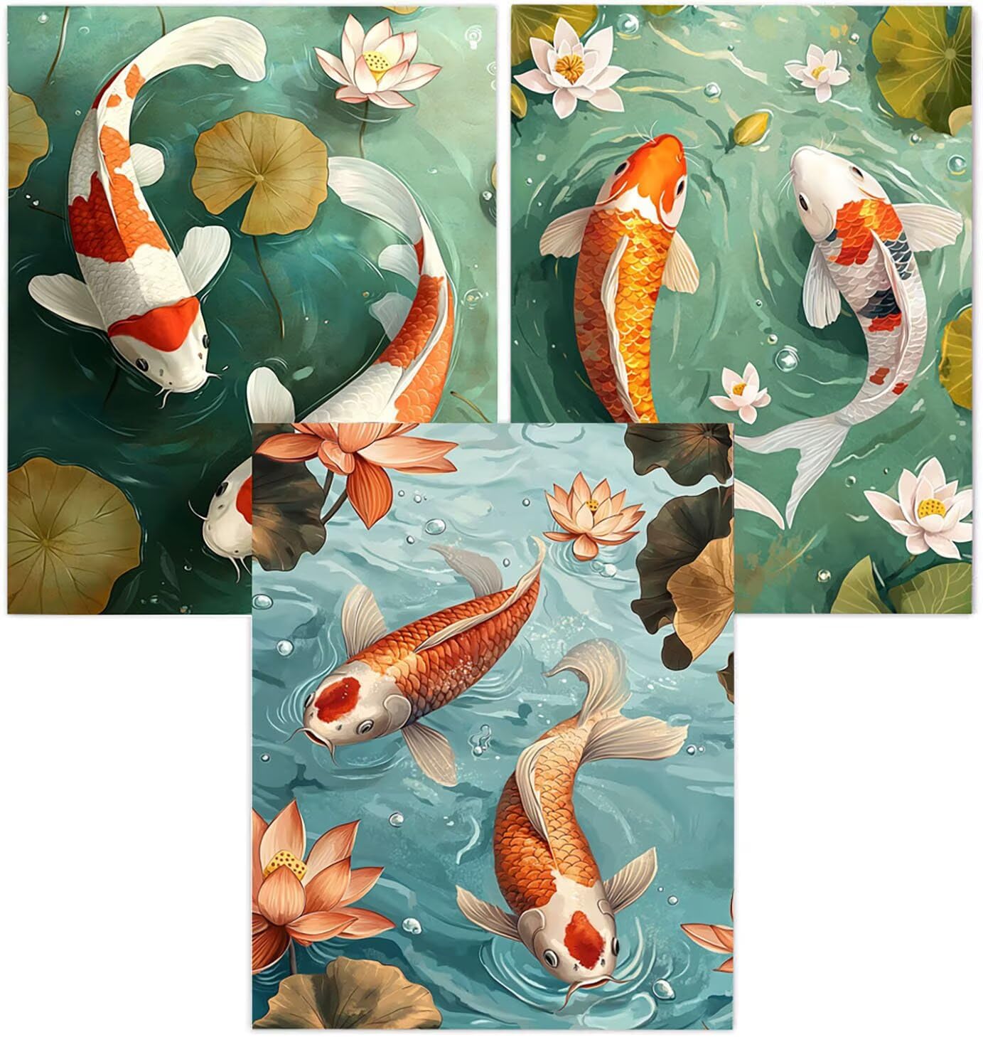 Cnyaunfi 3 Pezzi Animali Pittura Diamante Fai-Da-Te 5D Blu Diamond Painting Kit Completo per Hobby Creativi Adulti, Pittura Diamante Artigianale Per La Decorazione Della Parete Di Casa 60x80cm YF-3558