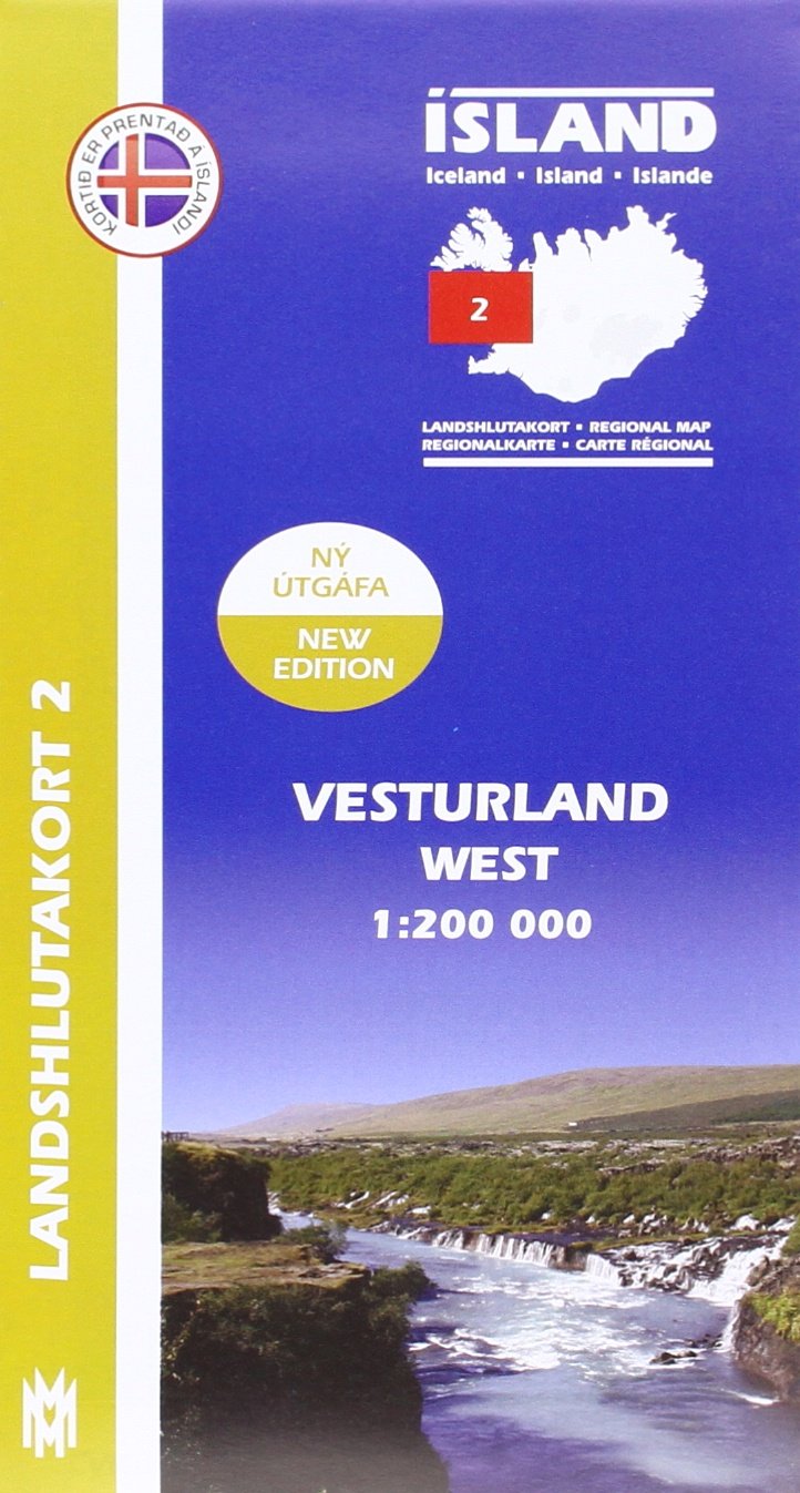 West Iceland Map 1: 200 000: Regional map 2
