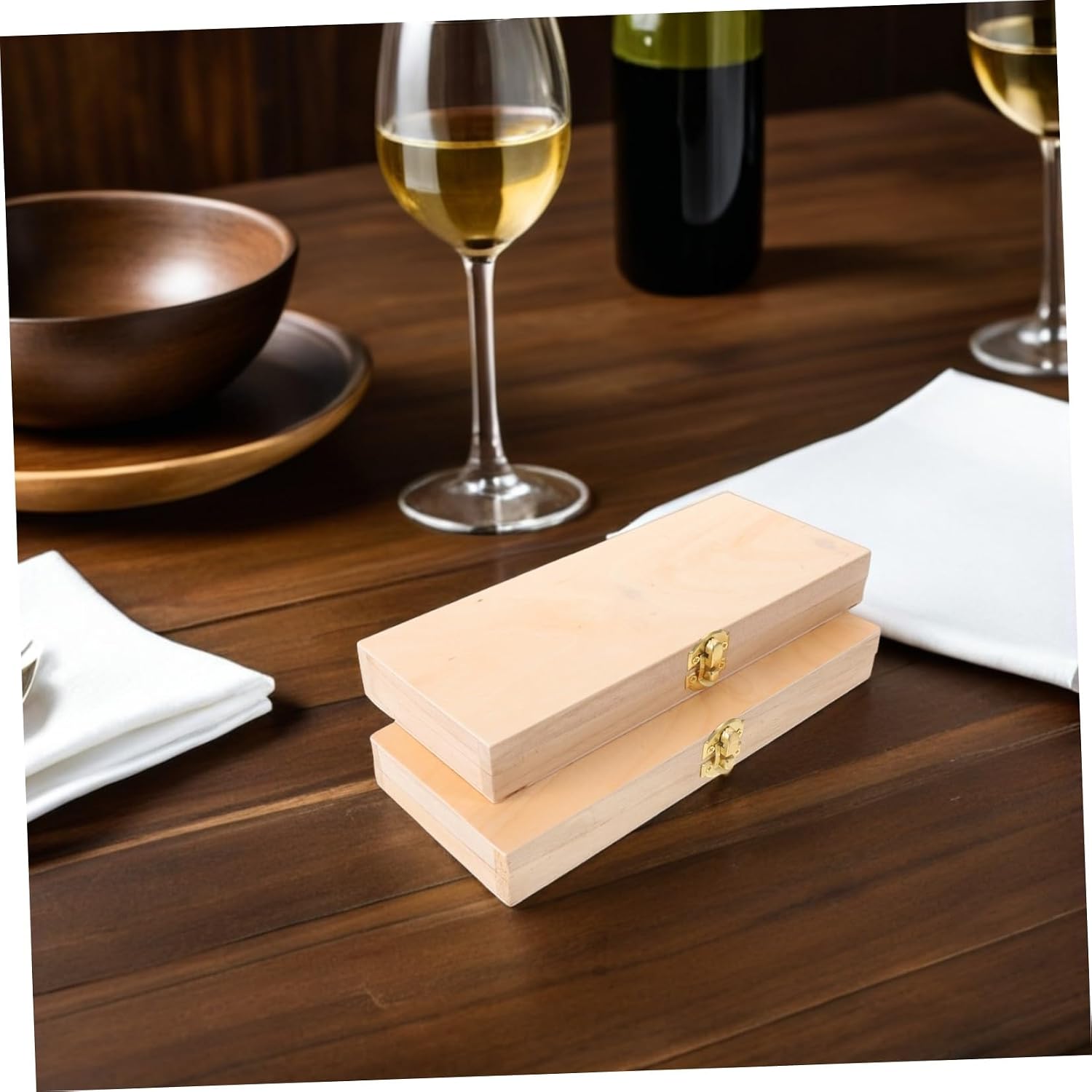 Hydrometer Storage Wooden Box with Foam Padding, 2pcs Portable Wine Beer Brewing Accessories Organizer Case for Home Brewing and Alcoholmeter Protection