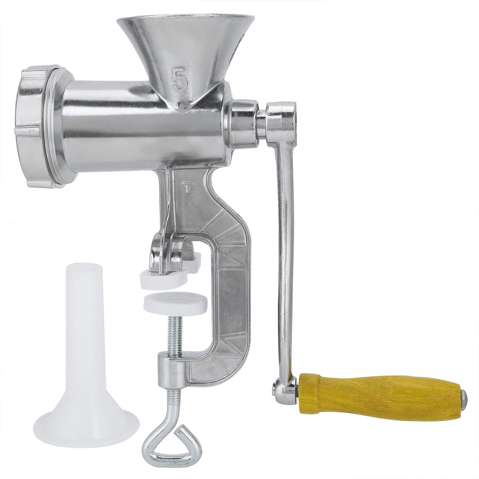 Hachoir à viande manuel en alliage d'aluminium robuste et durable hachoir à garnissage saucisse avec tube de farce poussoir hachoir à aliments pour viande saucisse et épices cuisine maison