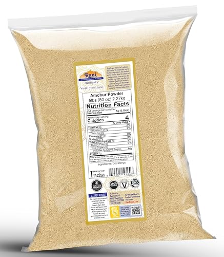 Miniatura 8 de Rani Amchur (Mango) - Especias molidas en polvo de 80 onzas (5 libras) 5.0 lbs a granel  Todo natural, origen indio  Sin color  Apto para gluten