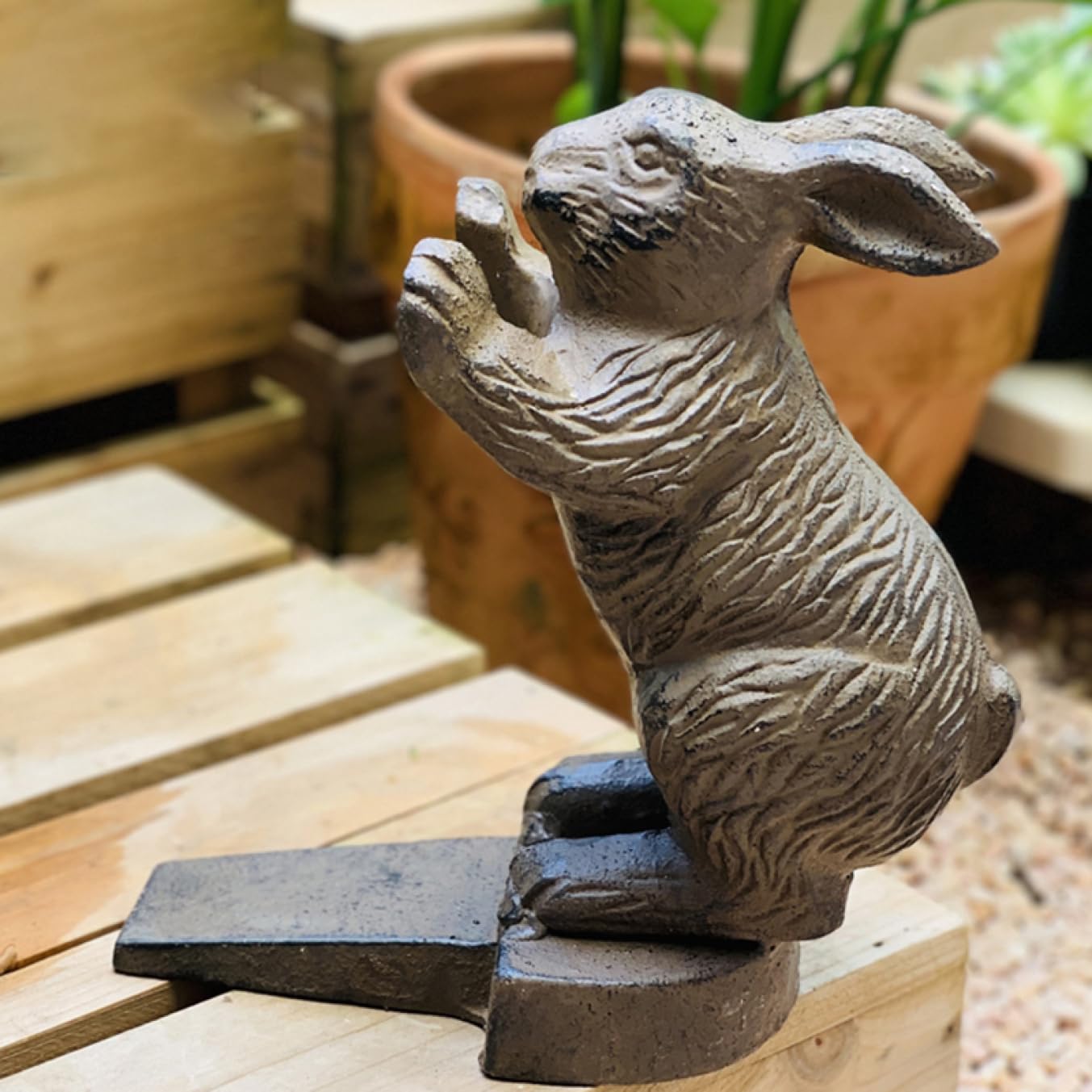 Amazon.co.jp: 室内用オブジェ うさぎ アイアン 動物置物かわいい 癒し